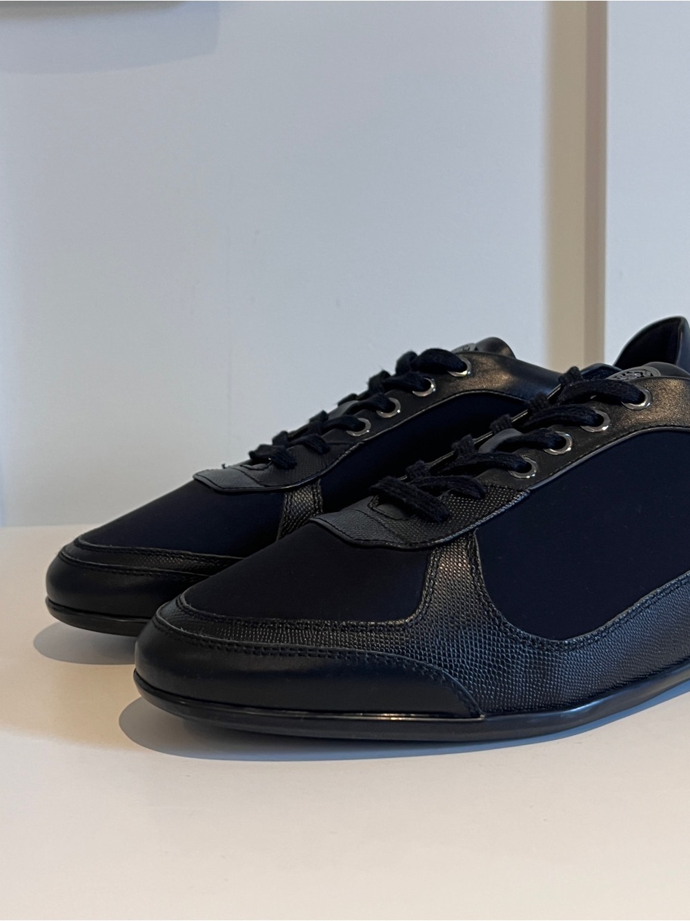 Versace Collection Black Low-Top Lace-Up Sneakers 42 (8US)